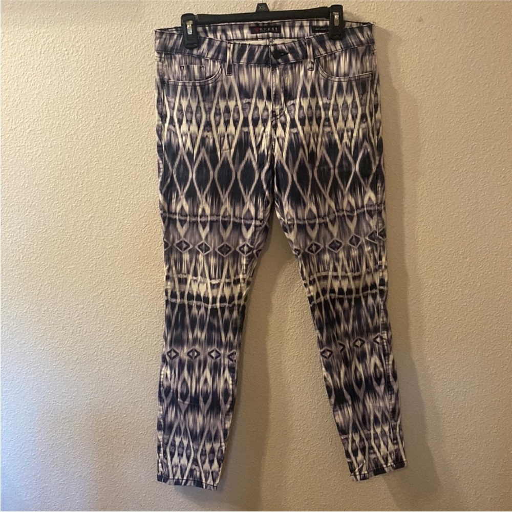 Guess Indigo and White Striped Jeans